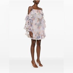 Zimmermann CASCADIAN RUFFLE MINI DRESS